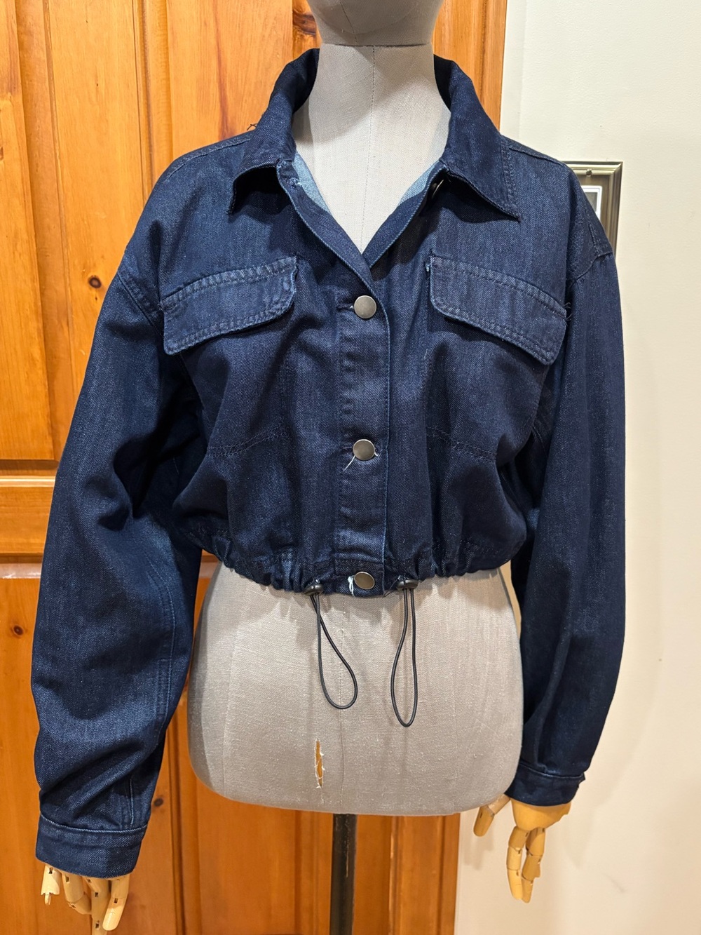 Fashion Nova Jean Jacket High Road blue, mainly cotton, Size Small